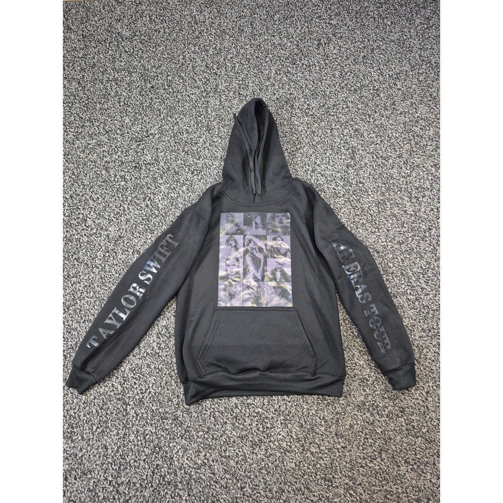 Taylor Swift‎ The Eras Tour Concert Merch Hoodie Adult XS Black Sweatshirt